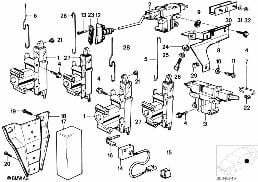 Centrální zamykání diagram for BMW 3 Series E30 M3