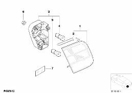 REAR LIGHT IN TRUNK LID diagram for BMW 3 Series E46 320d