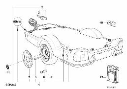 Etiquette diagram for BMW 5 Series E39 525td