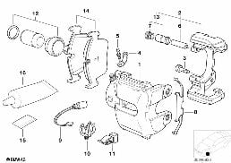FRONT BRAKE PAD WEAR SENSOR diagram for BMW 8 Series E31 850Ci
