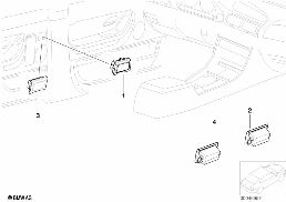Madeira Individual do cinzeiro diagram for BMW 7 Series E38 750i