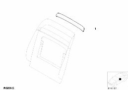 Madeira Individual do painel traseiro diagram for BMW 7 Series E38 750i
