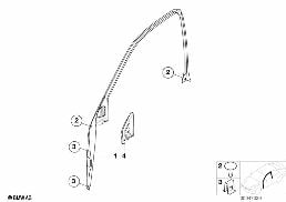 DOOR WINDOW LIFTING MECHANISM FRONT diagram for BMW 3 Series E46 318i