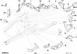 FRONT BODY BRACKET RIGHT diagram for BMW 3 Series E36 316i 1.6
