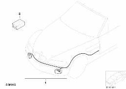 Dodatečná sada mlhový světlomet diagram for BMW Z3 E36 1.9