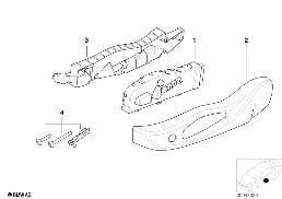 SINGLE PARTS OF FRONT SEAT CONTROLS diagram for BMW X3 E83 LCI 1.8d