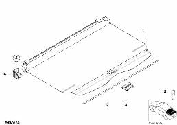 防窥卷帘 diagram for BMW 5 Series E39 520d