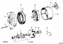 ALTERNATOR, INDIVIDUAL PARTS diagram for BMW 5 Series E12 530i
