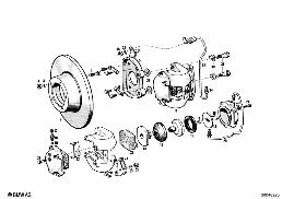 FRONT WHEEL BRAKE diagram for BMW V8 503