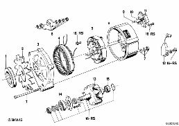ALTERNATOR, INDIVIDUAL PARTS diagram for BMW 7 Series E23 735i
