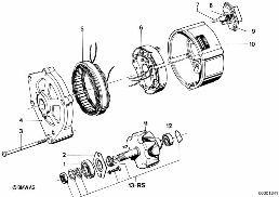 ALTERNATOR, INDIVIDUAL PARTS diagram for BMW 7 Series E23 730