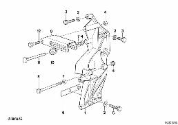 ALTERNATORMOUNTING PARTS diagram for BMW 7 Series E23 735i
