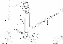 SINGLE COMPONENTS F SHORT ROD ANTENNA diagram for BMW Z3 E36 2.2i