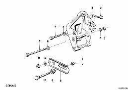 ALTERNATORMOUNTING PARTS diagram for BMW 3 Series E30 325e
