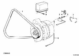FAN BELT diagram for BMW 5 Series E12 528