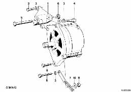 ALTERNATORMOUNTING PARTS diagram for BMW 5 Series E12 528