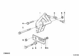 Elementy mocujące prądnicy diagram for BMW 5 Series E34 525i