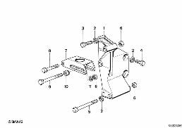 Elementy mocujące prądnicy diagram for BMW 5 Series E34 535i