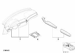 DECOR TRIMS, BICOLOR LEATHER diagram for BMW 3 Series E46 323Ci