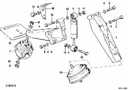 Suspen.del motor/amortiqu.silenc.d.motor diagram for BMW 3 Series E30 318i