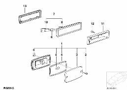 SIDE MARKER LIGHT diagram for BMW 3 Series E30 325e