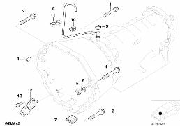 GEARBOX MOUNTING / VENTILATION diagram for BMW X5 E53 4.4i