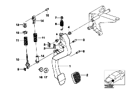 PEDALS-SUPPORTING BRACKET/CLUTCH PEDAL