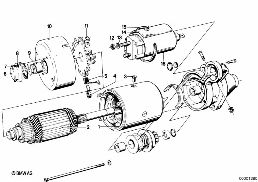 STARTER SINGLE PARTS diagram for BMW 7 Series E23 730