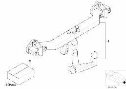 RETROFIT KIT, TOWING HITCH diagram for BMW 3 Series E46 318i