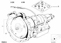 AUTOMATIC TRANSMISSION 3HP22 diagram for BMW 3 Series E30 323i