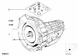 Automatikgetriebe 4HP24 diagram for BMW 7 Series E32 750iL