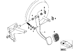 PEDALS SUPPORTING BRACKET/BRAKE PEDAL