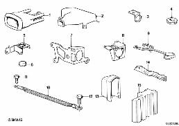 CABLE HARNESS FIXINGS diagram for BMW 5 Series E12 530i