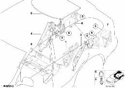 SOUND INSULATING REAR diagram for BMW X5 E53 4.4i