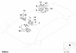 OVERHEAD INTERIOR LIGHT diagram for BMW 3 Series E46 318i