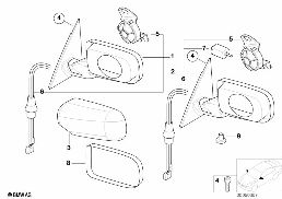 OUTSIDE MIRROR diagram for BMW 3 Series E46 318i