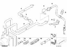 REAR BRAKE PIPE DSC diagram for BMW 3 Series E46 318i