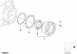 DIFFERENTIAL-SPACER RING diagram for BMW 7 Series E38 740i