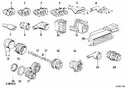 Kabelsteckverbindung diagram for BMW 7 Series E32 750iL