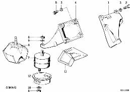 ENGINE SUSPENSION / DAMPER diagram for BMW 3 Series E30 325e