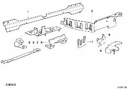 Kabelbaum Befestigungsteile diagram for BMW 7 Series E32 750iL