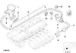 AIR PUMP F VACUUM CONTROL diagram for BMW 3 Series E46 325i