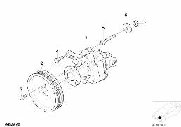 POWER STEERING PUMP diagram for BMW X5 E53 4.6is