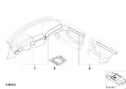 DECOR TRIMS, BICOLOR LEATHER diagram for BMW 3 Series E46 318i