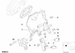 คันเหยียบ-ตัวยึดเสริม diagram for BMW X5 E53 4.6is