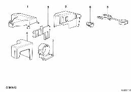 CABLE HARNESS FIXINGS diagram for BMW 3 Series E30 325e