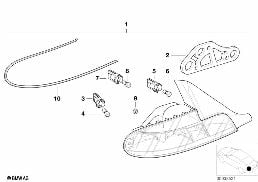 Zadní svítilna diagram for BMW Z3 E36 2.8