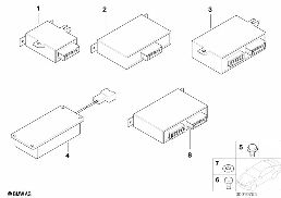 Divers boîtiers de commande diagram for BMW 7 Series E38 750iLS