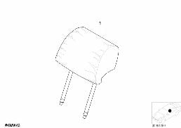Appuie-tête personn, siège confort, cuir diagram for BMW 5 Series E39 525td