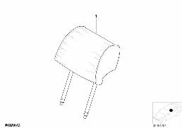 Appuie-tête personn, siège confort, cuir diagram for BMW 5 Series E39 525td